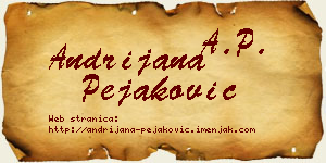 Andrijana Pejaković vizit kartica